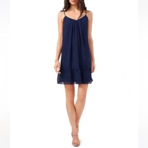 1. State Ruffle Hem Swing Dress Navy Size M